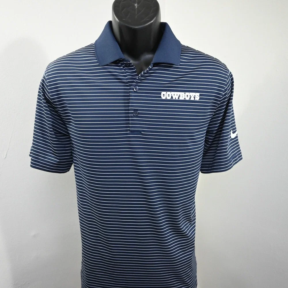 Nike NFL Dallas Cowboys Golf Polo‎ Dri FIt Performance Short Sleeve Mens Small